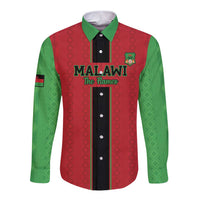 Custom Malawi Football Long Sleeve Button Shirt Go Flames