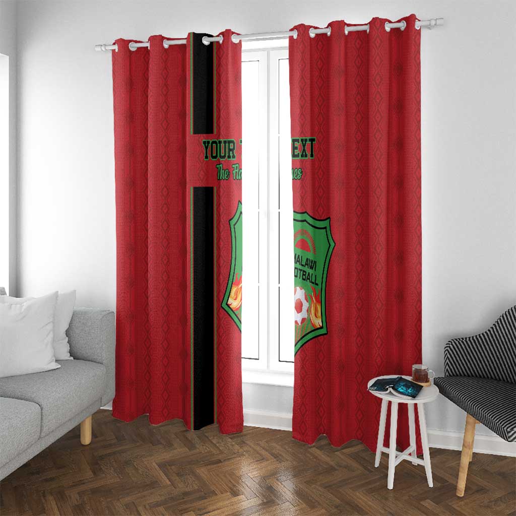 Custom Malawi Football Window Curtain Go Flames - Wonder Print Shop