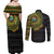 Personalised South Africa Couples Matching Off Shoulder Maxi Dress and Long Sleeve Button Shirt African Tribal Pattern