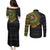 Personalised South Africa Couples Matching Puletasi and Long Sleeve Button Shirt African Tribal Pattern