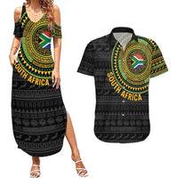 Personalised South Africa Couples Matching Summer Maxi Dress and Hawaiian Shirt African Tribal Pattern