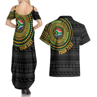 Personalised South Africa Couples Matching Summer Maxi Dress and Hawaiian Shirt African Tribal Pattern