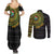 Personalised South Africa Couples Matching Summer Maxi Dress and Long Sleeve Button Shirt African Tribal Pattern