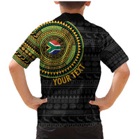Personalised South Africa Family Matching Mermaid Dress and Hawaiian Shirt African Tribal Pattern