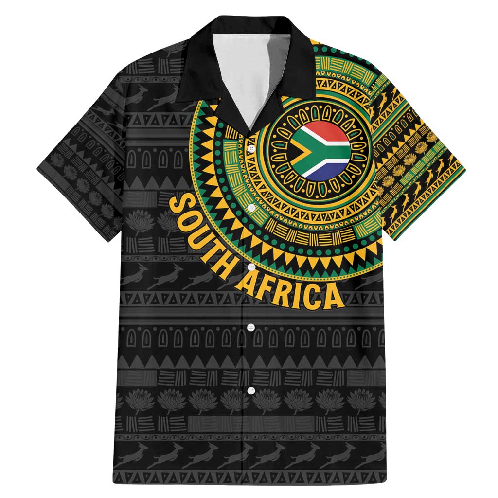 Personalised South Africa Family Matching Mermaid Dress and Hawaiian Shirt African Tribal Pattern