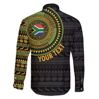 Personalised South Africa Family Matching Off The Shoulder Long Sleeve Dress and Hawaiian Shirt African Tribal Pattern