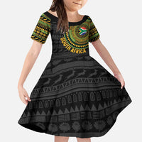 Personalised South Africa Family Matching Off Shoulder Maxi Dress and Hawaiian Shirt African Tribal Pattern