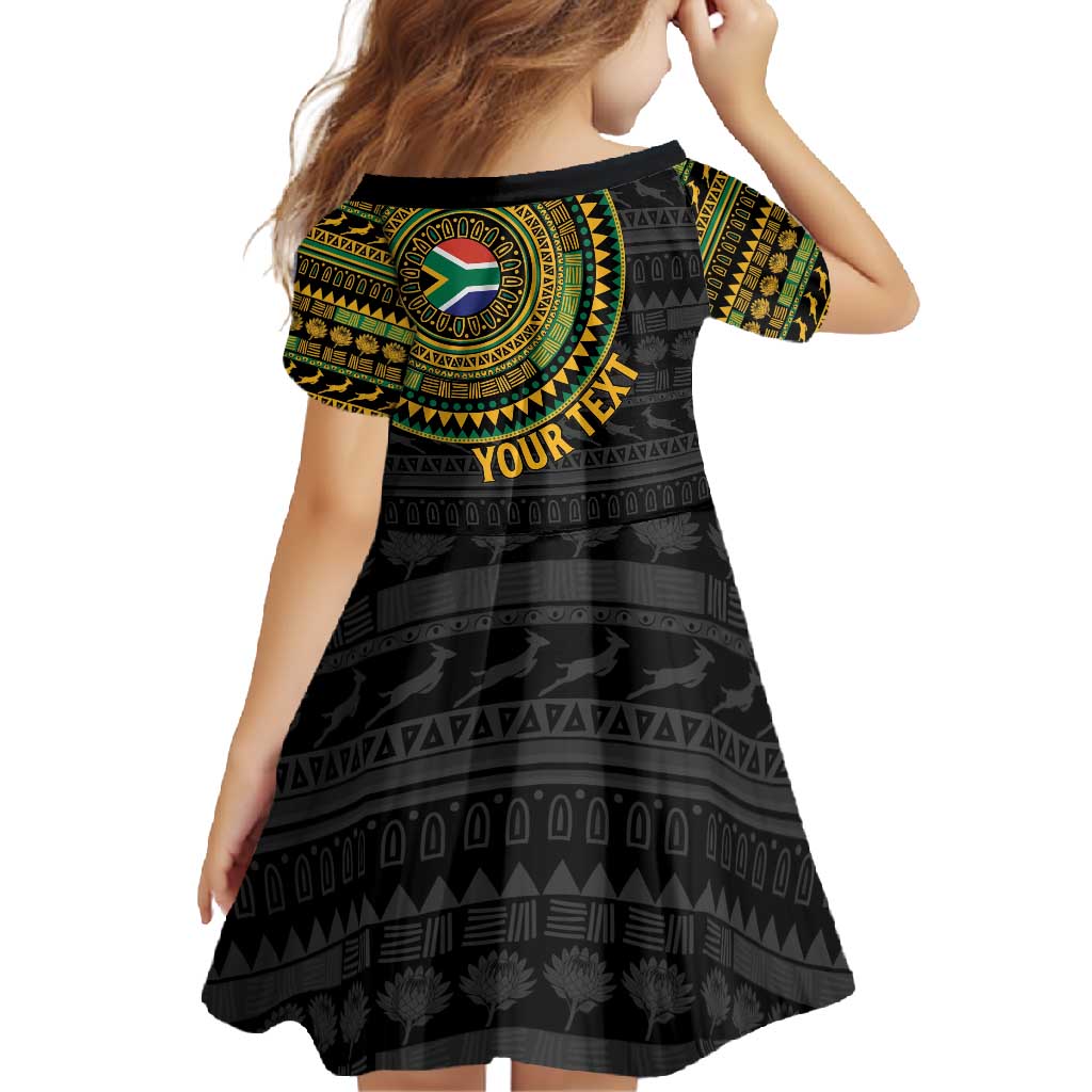 Personalised South Africa Family Matching Off Shoulder Maxi Dress and Hawaiian Shirt African Tribal Pattern