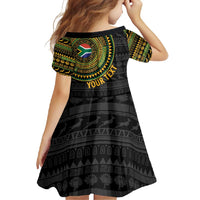 Personalised South Africa Family Matching Off Shoulder Maxi Dress and Hawaiian Shirt African Tribal Pattern