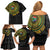 Personalised South Africa Family Matching Off Shoulder Short Dress and Hawaiian Shirt African Tribal Pattern