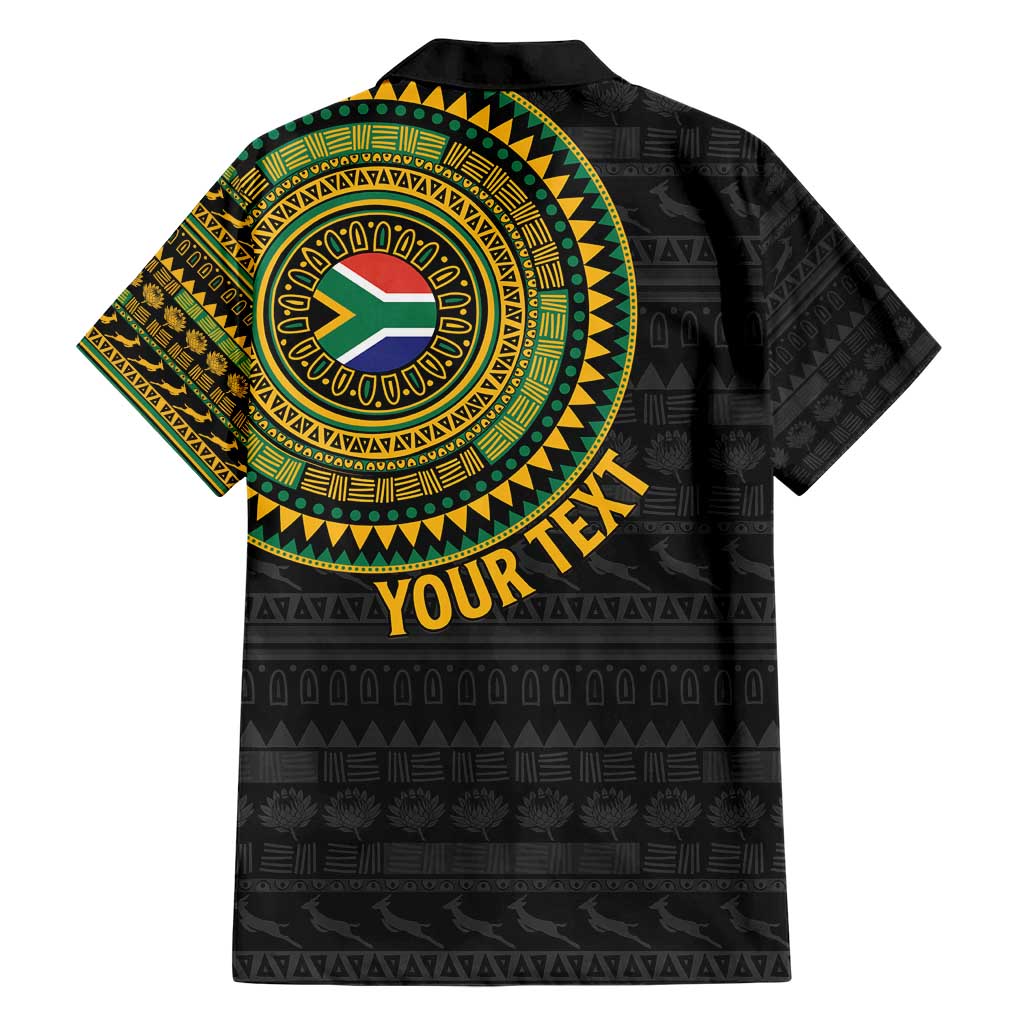 Personalised South Africa Family Matching Short Sleeve Bodycon Dress and Hawaiian Shirt African Tribal Pattern
