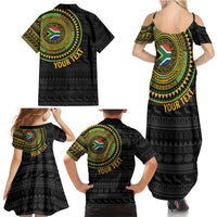 Personalised South Africa Family Matching Summer Maxi Dress and Hawaiian Shirt African Tribal Pattern