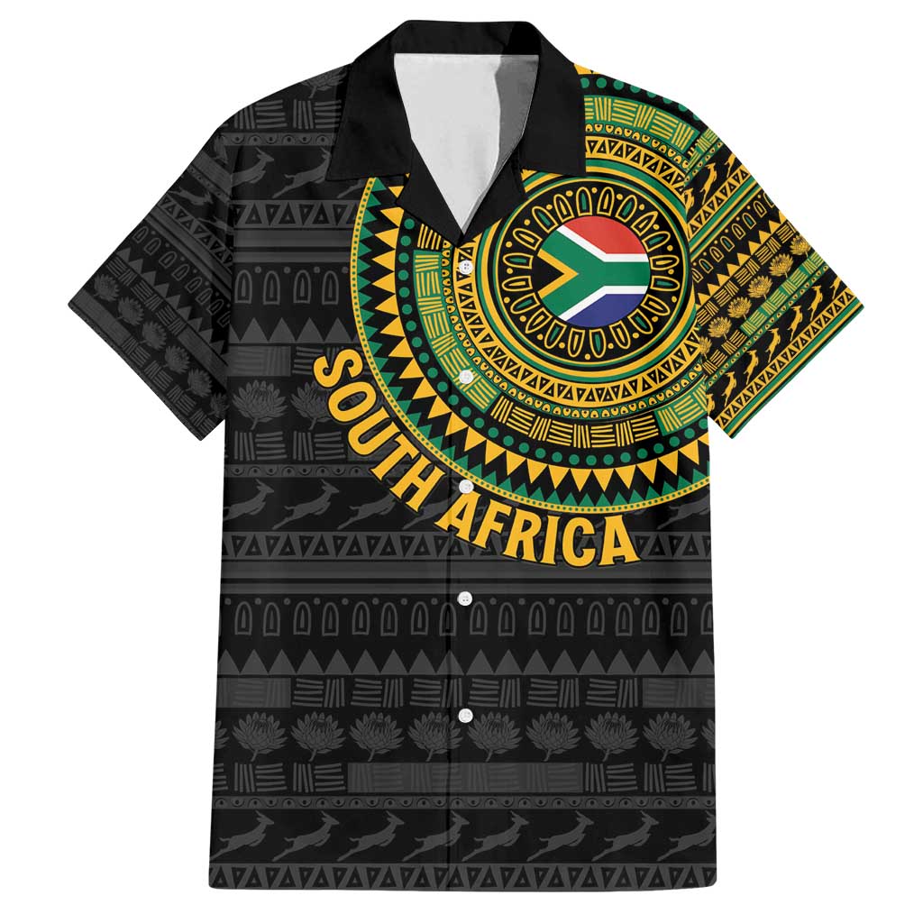 Personalised South Africa Family Matching Tank Maxi Dress and Hawaiian Shirt African Tribal Pattern