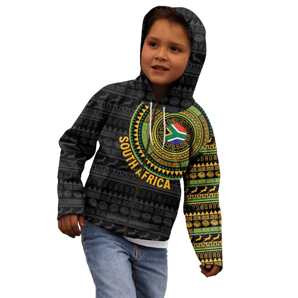 Personalised South Africa Kid Hoodie African Tribal Pattern