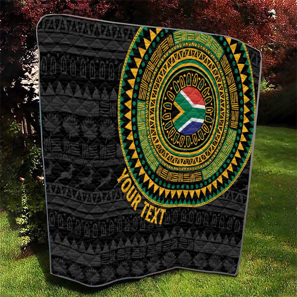 Personalised South Africa Quilt African Tribal Pattern