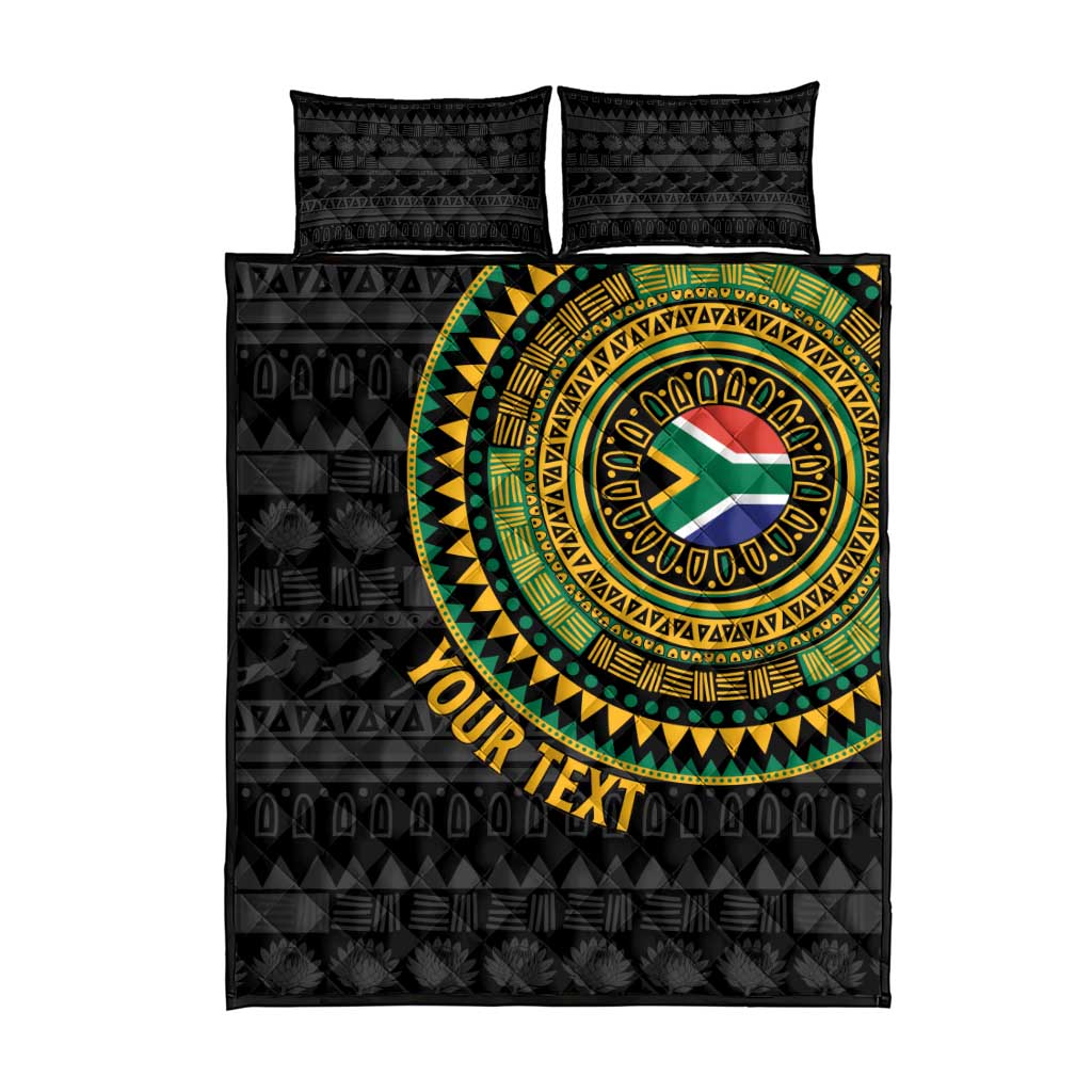 Personalised South Africa Quilt Bed Set African Tribal Pattern
