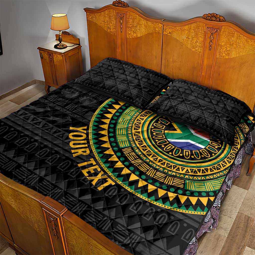 Personalised South Africa Quilt Bed Set African Tribal Pattern