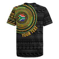 Personalised South Africa Rugby Jersey African Tribal Pattern