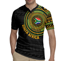 Personalised South Africa Rugby Jersey African Tribal Pattern
