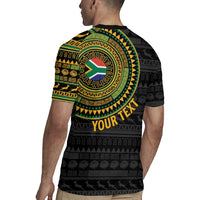 Personalised South Africa Rugby Jersey African Tribal Pattern
