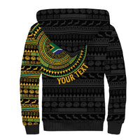 Personalised South Africa Sherpa Hoodie African Tribal Pattern