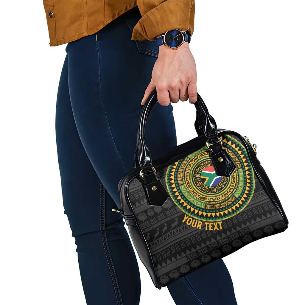 Personalised South Africa Shoulder Handbag African Tribal Pattern