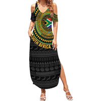 Personalised South Africa Summer Maxi Dress African Tribal Pattern