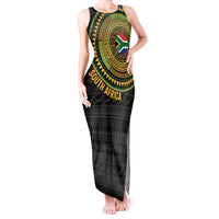 Personalised South Africa Tank Maxi Dress African Tribal Pattern