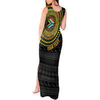 Personalised South Africa Tank Maxi Dress African Tribal Pattern