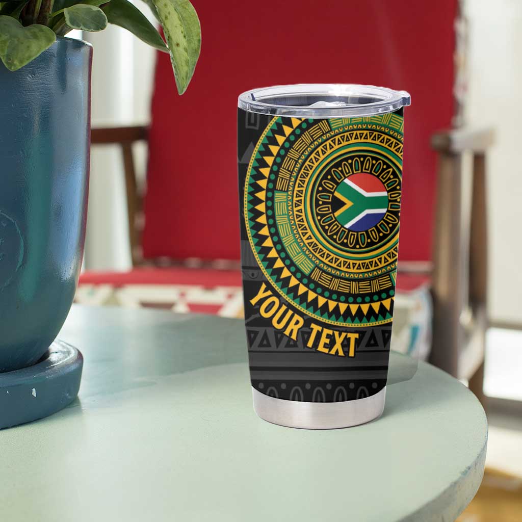 Personalised South Africa Tumbler Cup African Tribal Pattern
