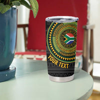 Personalised South Africa Tumbler Cup African Tribal Pattern