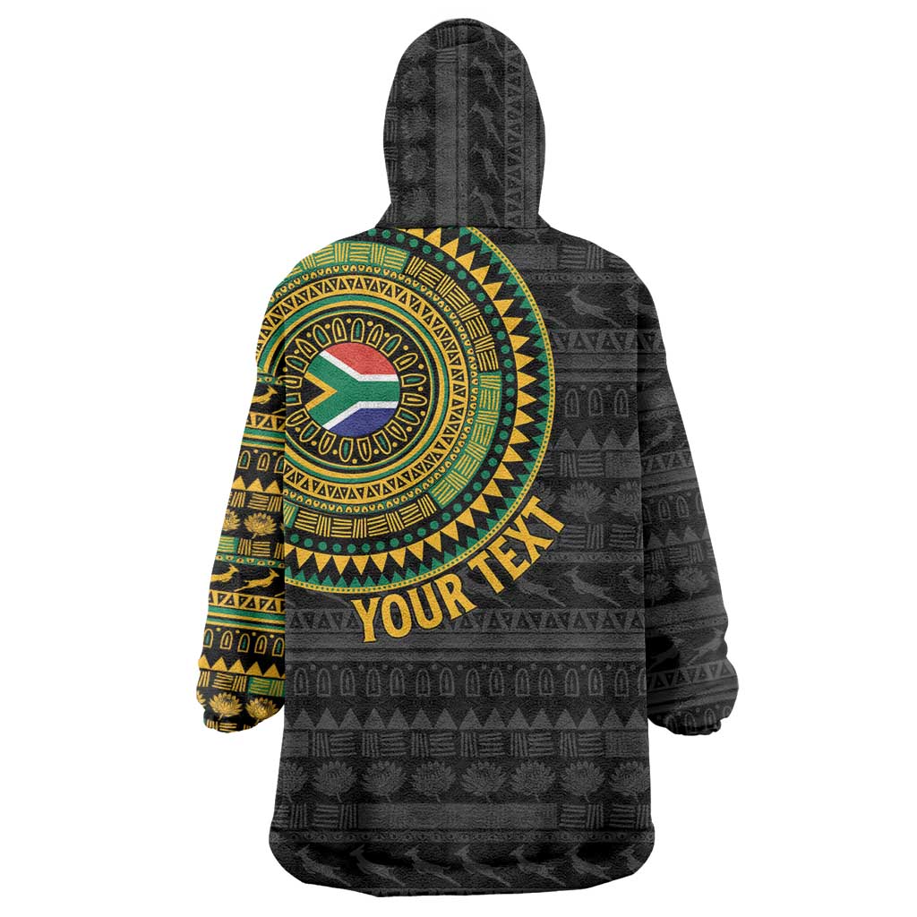 Personalised South Africa Wearable Blanket Hoodie African Tribal Pattern