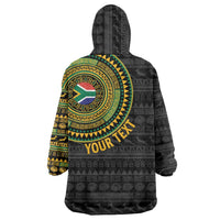 Personalised South Africa Wearable Blanket Hoodie African Tribal Pattern