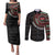 Personalised Kenya Couples Matching Puletasi and Long Sleeve Button Shirt African Tribal Pattern
