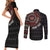 Personalised Kenya Couples Matching Short Sleeve Bodycon Dress and Long Sleeve Button Shirt African Tribal Pattern