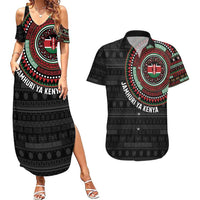 Personalised Kenya Couples Matching Summer Maxi Dress and Hawaiian Shirt African Tribal Pattern