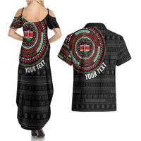 Personalised Kenya Couples Matching Summer Maxi Dress and Hawaiian Shirt African Tribal Pattern