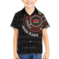 Personalised Kenya Family Matching Long Sleeve Bodycon Dress and Hawaiian Shirt African Tribal Pattern