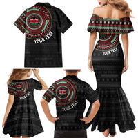 Personalised Kenya Family Matching Mermaid Dress and Hawaiian Shirt African Tribal Pattern