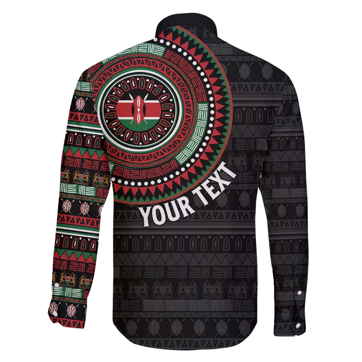 Personalised Kenya Family Matching Off The Shoulder Long Sleeve Dress and Hawaiian Shirt African Tribal Pattern