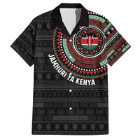 Personalised Kenya Family Matching Off Shoulder Short Dress and Hawaiian Shirt African Tribal Pattern