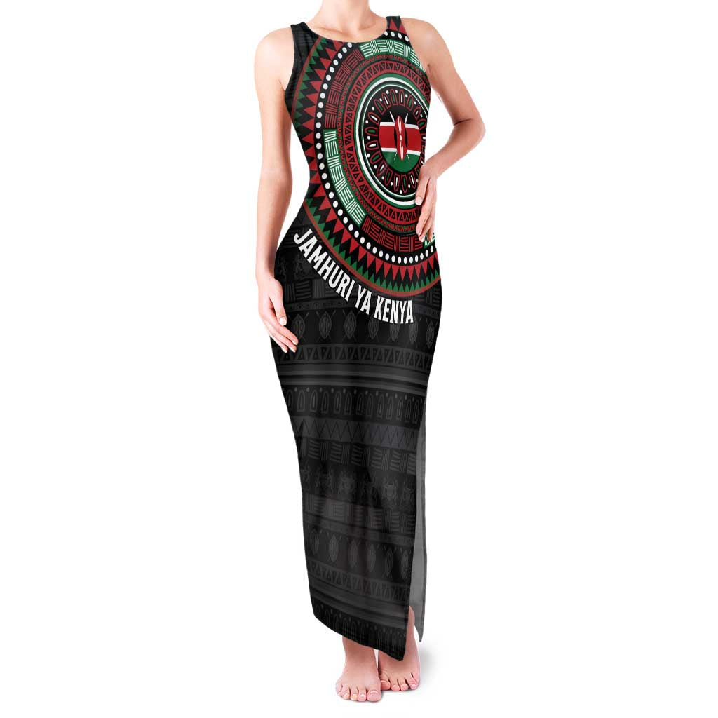 Personalised Kenya Family Matching Tank Maxi Dress and Hawaiian Shirt African Tribal Pattern