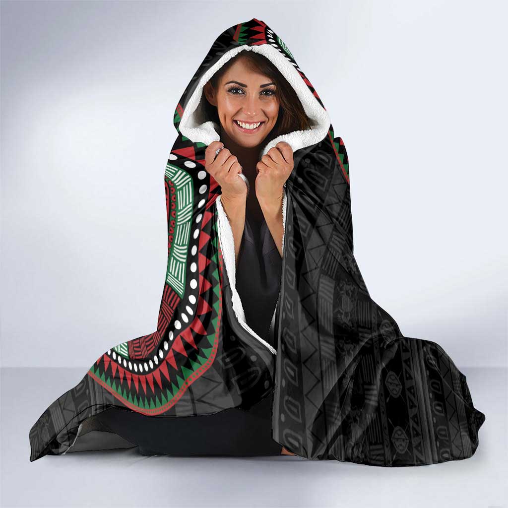 Personalised Kenya Hooded Blanket African Tribal Pattern