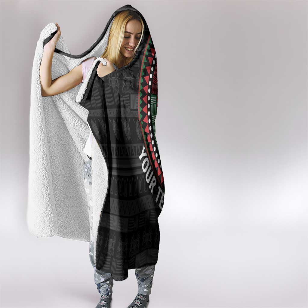 Personalised Kenya Hooded Blanket African Tribal Pattern