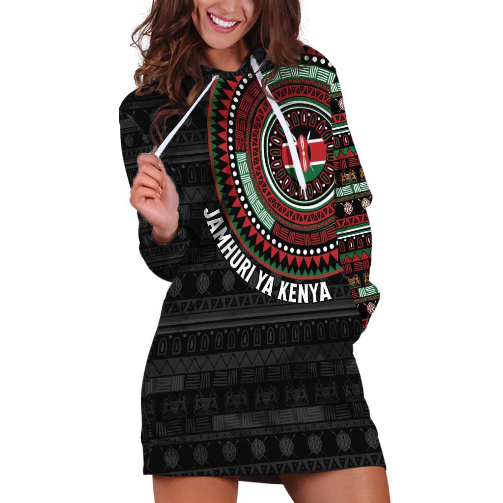 Personalised Kenya Hoodie Dress African Tribal Pattern