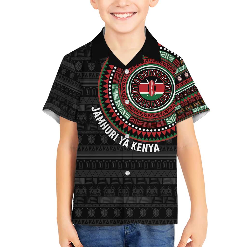 Personalised Kenya Kid Hawaiian Shirt African Tribal Pattern