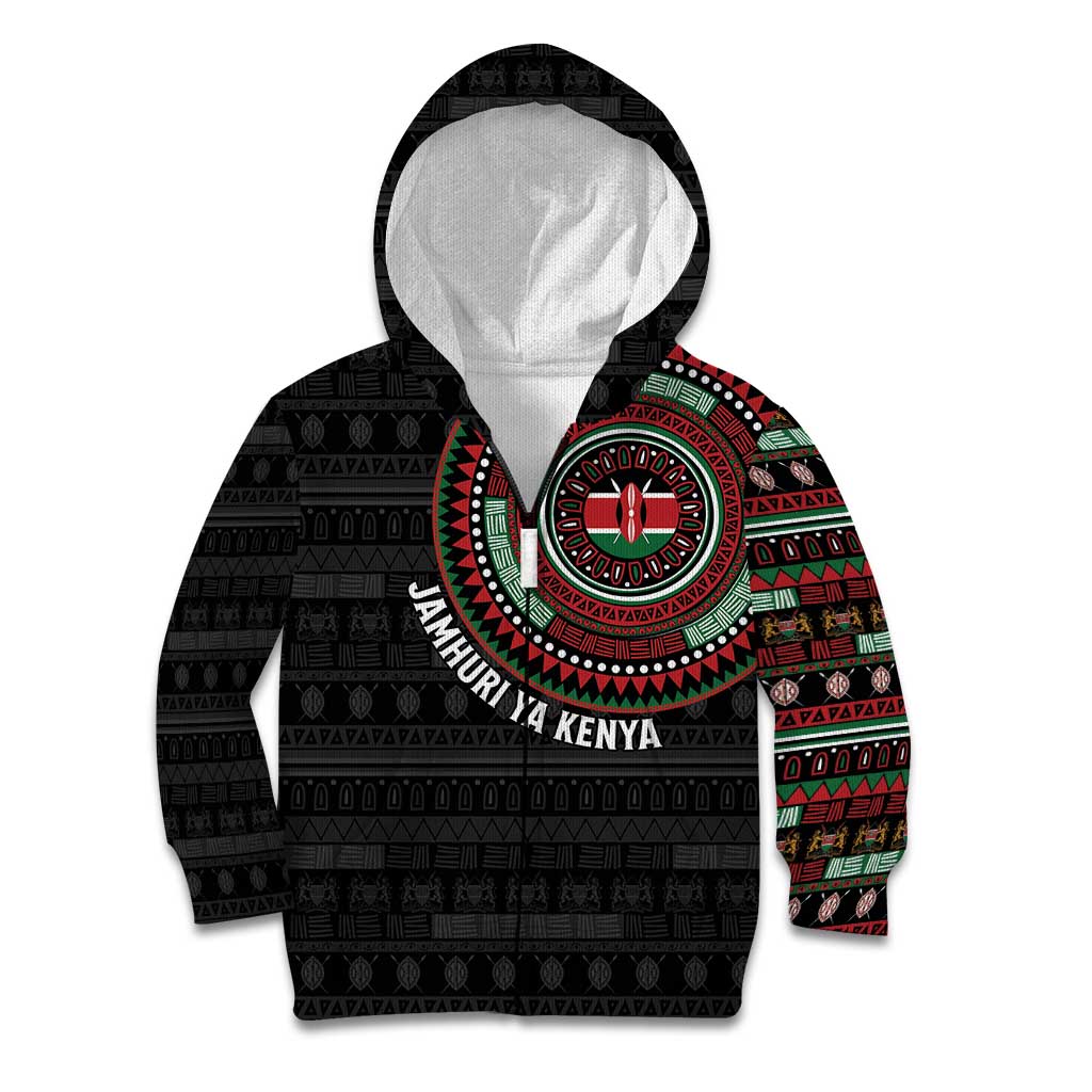 Personalised Kenya Kid Hoodie African Tribal Pattern