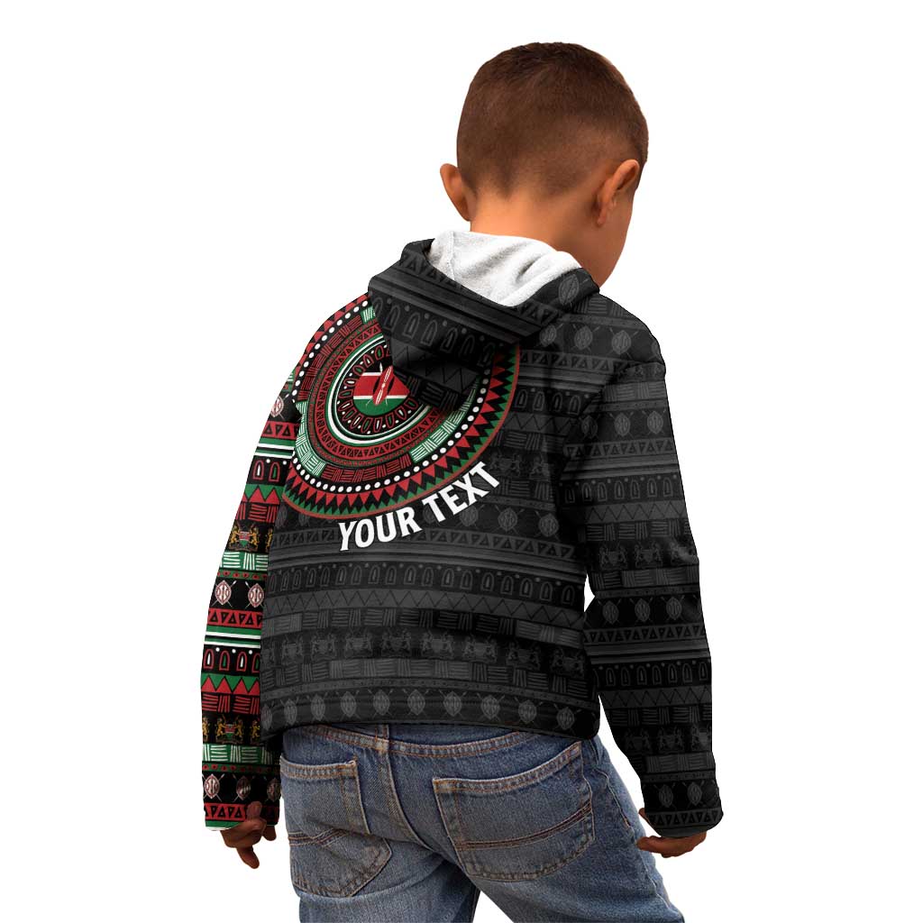 Personalised Kenya Kid Hoodie African Tribal Pattern