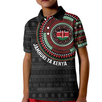 Personalised Kenya Kid Polo Shirt African Tribal Pattern