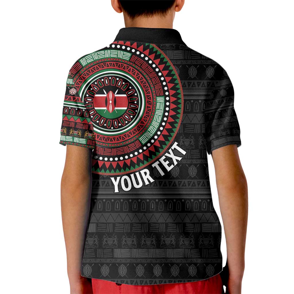 Personalised Kenya Kid Polo Shirt African Tribal Pattern